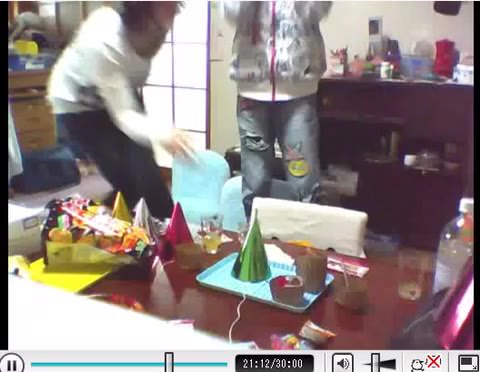 和S3人　お誕生日会でおっぱい披露