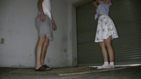 【流出】黒髪のアイドル系美女に連続フェラ＆顔射 AV制作会社の撮影現場