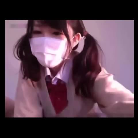 【無修正】J○の配信オナニー　丸見え