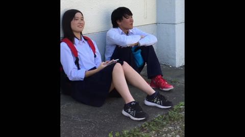 杉●花激似のｊ★ｋが超いやらしい純白パンモロ