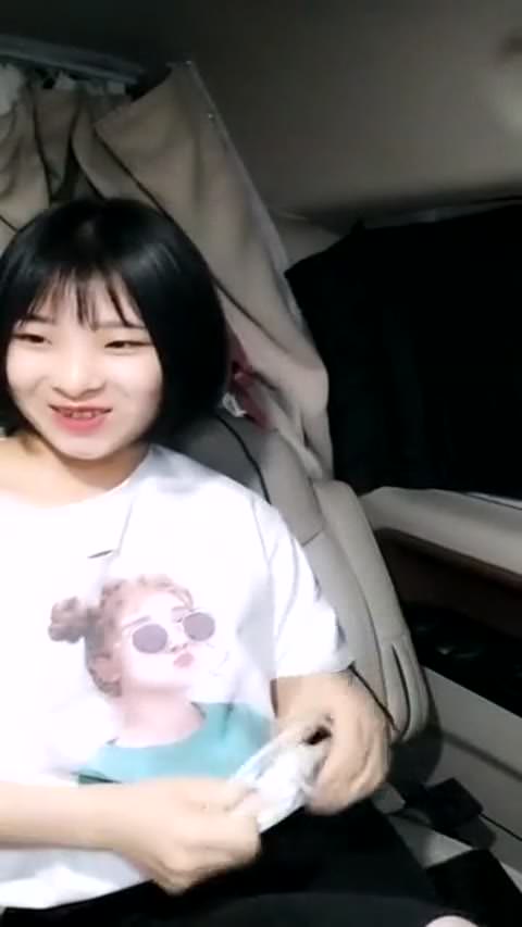 車の中でおっぱいを見せてセックスします。